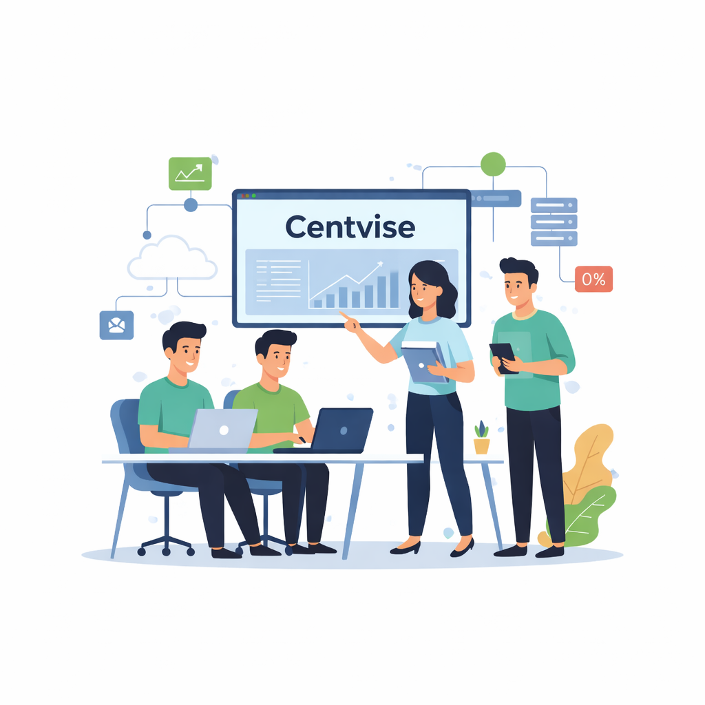 Accounting team collaborating on Centvise platform